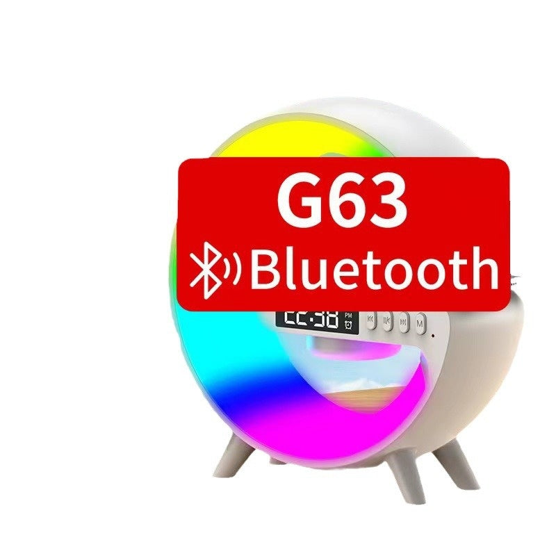 Large G Bluetooth Speaker Portable Colorful Atmosphere Light Clock