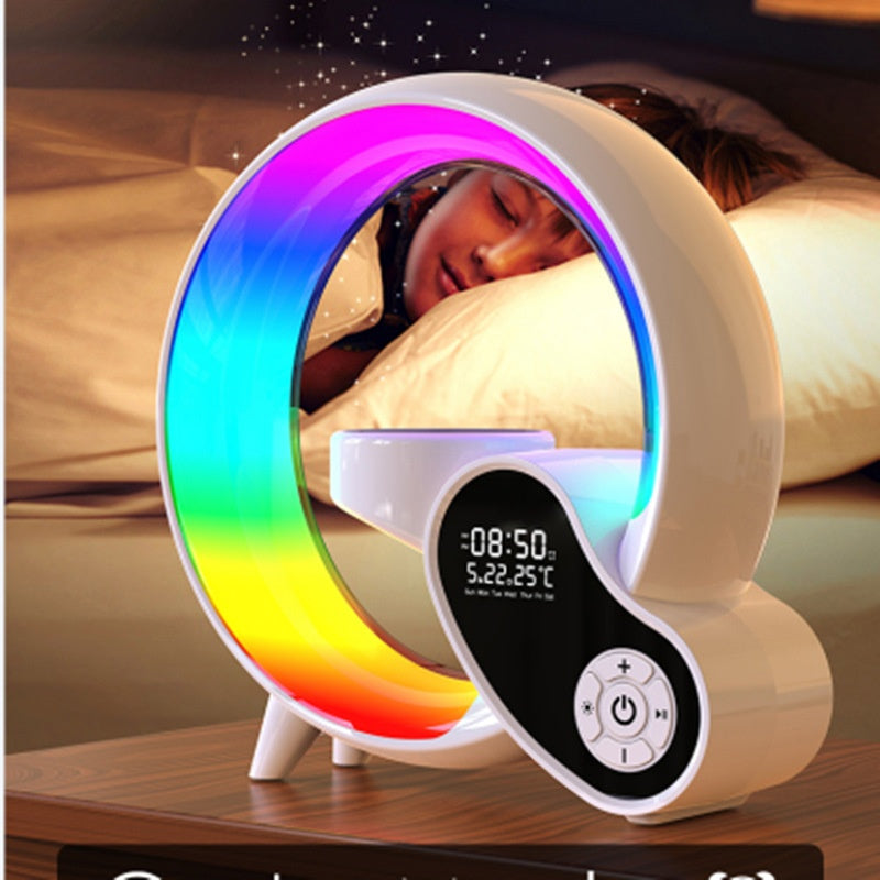 Large G Bluetooth Speaker Portable Colorful Atmosphere Light Clock